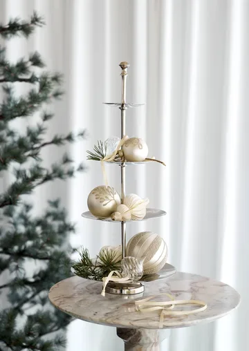 Sigrine Etagere - Silberfarben, 25x25xH53 cm - Lene Bjerre