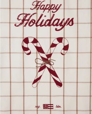 Candy Cane Organic Cotton Geschirrtuch 50 x 70cm - White-beige-gray - Lexington