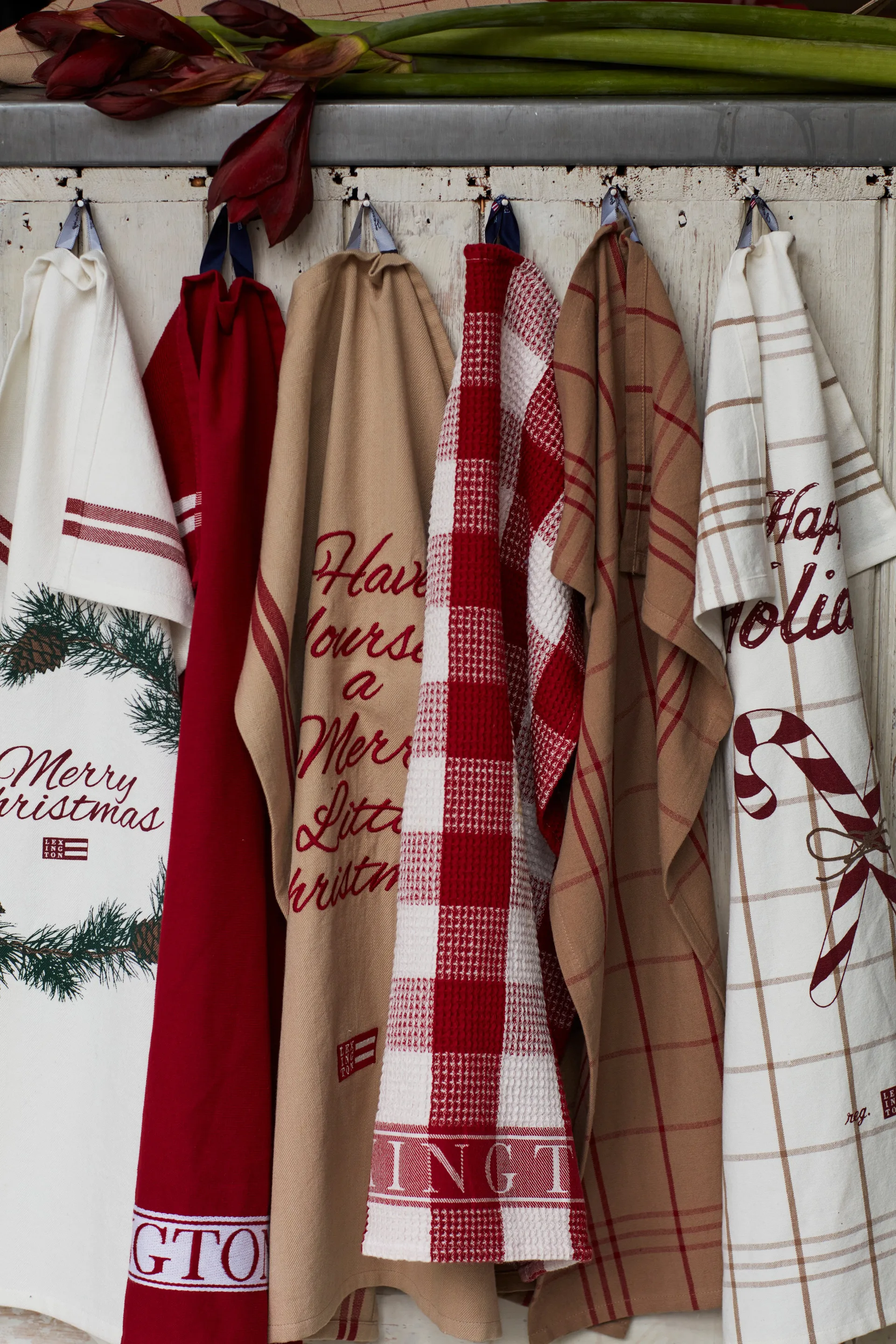 Candy Cane Organic Cotton Geschirrtuch 50 x 70cm, White-beige-gray Lexington