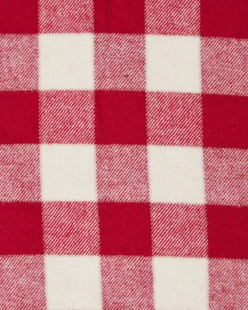 Checked Cotton Flannel Kissenbezug 50 x 60cm - Rot-Hellbeige - Lexington
