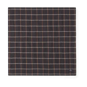 Checked Cotton Linen Stoffserviette 50x50cm - Dark gray-beige - Lexington