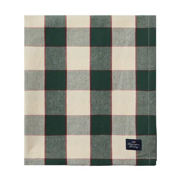 Checked Cotton Linen Tischdecke 150x350cm - Grün-Hellbeige-Rot - Lexington