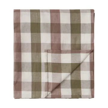 Checked Cotton Linen Tischdecke 150x350cm - Olive - Lexington