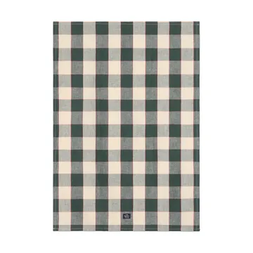 Checked Leinen/Baumwolle Küchenhandtuch 50x70 cm - Grün-Hellbeige-Rot - Lexington