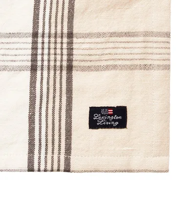 Checked Linen/Cotton Stoffserviette 50x50 cm - Beige - Lexington