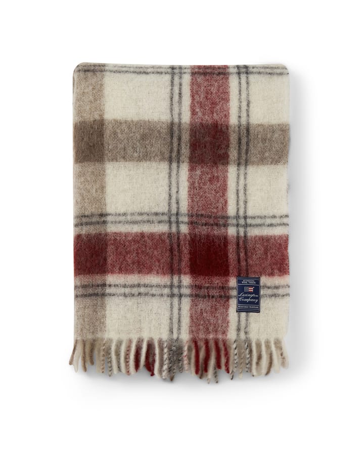 Checked Mohair Mix Decke 130 x 170 cm
, Red-beige-white Lexington