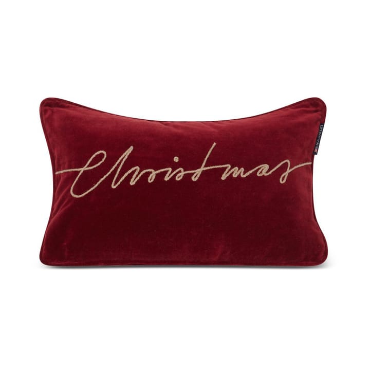 Christmas Organic Cotton Velvet Kissen 30 x 50cm, Red Lexington