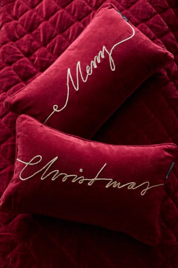 Christmas Organic Cotton Velvet Kissen 30 x 50cm - Red - Lexington