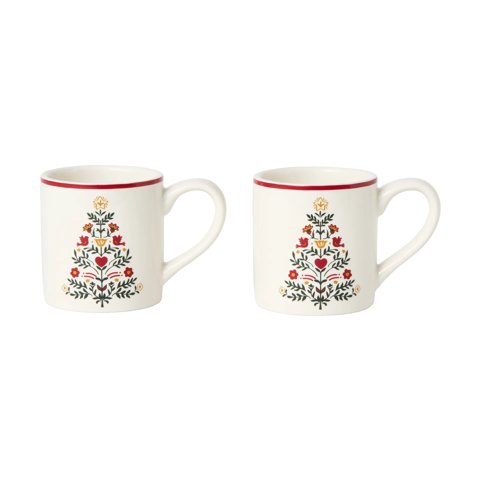 Christmas Tree Mini-Becher, Multi, 5,5x6 cm, 2er-Pack Lexington