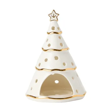 Christmas Tree Teelichthalter - Weiß-Gold, 16,5 cm - Lexington
