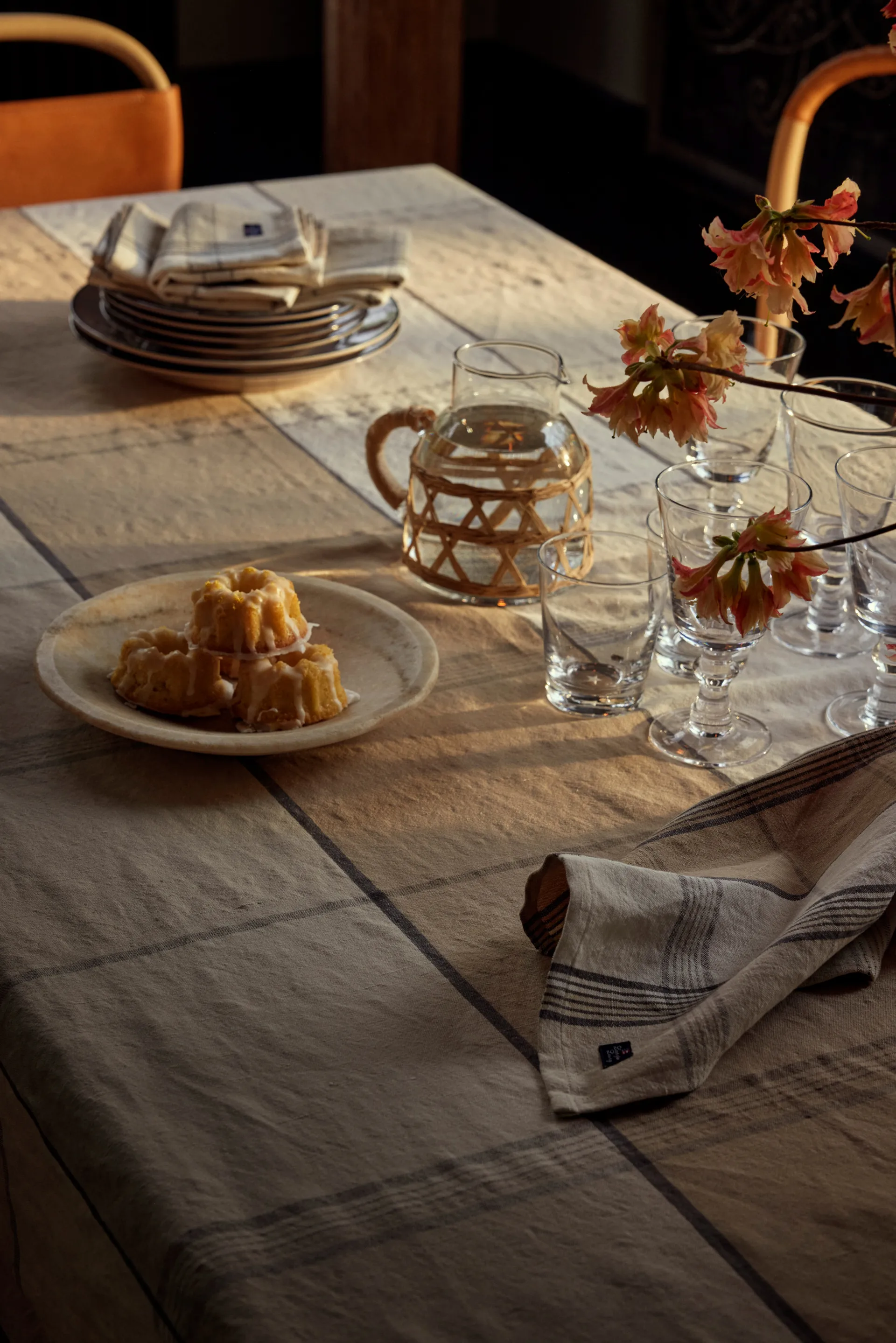 Easter Linen/Cotton Tischdecke 150x250 cm, Yellow-green Lexington