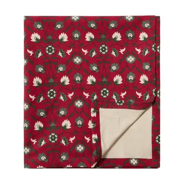 Flower Print Bio-Baumwolle Tischdecke - Rot-Beige-Grün, 150x350 cm - Lexington