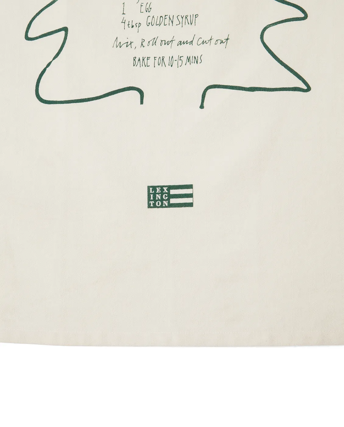 Gingerbread Geschirrtuch 50x70 cm, Weiß-Grün Lexington