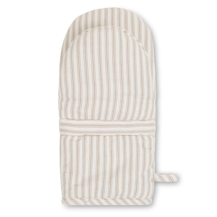 Icons Herringbone Striped Ofenhandschuh, Beige-white Lexington