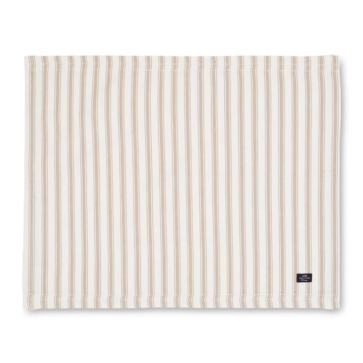 Icons Herringbone Striped Platzdecke 40 x 50cm, Beige-white Lexington