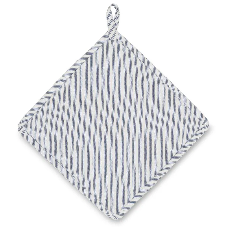 Icons Herringbone Striped Topflappen, Blue-white Lexington