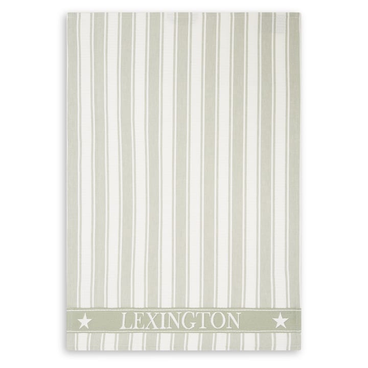 Icons Waffle Striped Geschirrtuch 50 x 70cm, Sage green-white Lexington