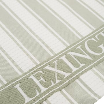 Icons Waffle Striped Geschirrtuch 50 x 70cm - Sage green-white - Lexington