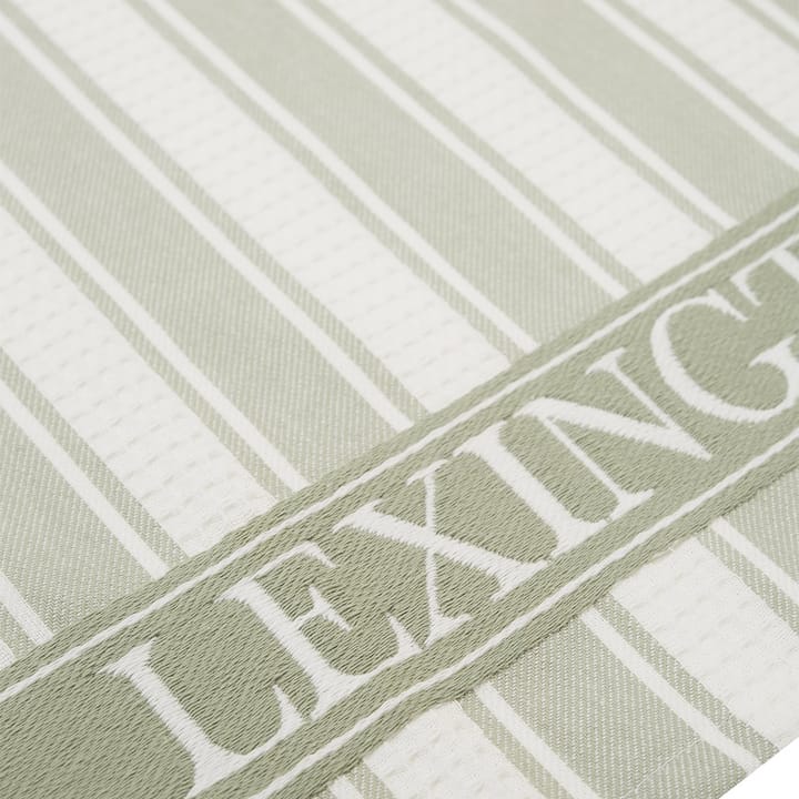 Icons Waffle Striped Geschirrtuch 50 x 70cm, Sage green-white Lexington