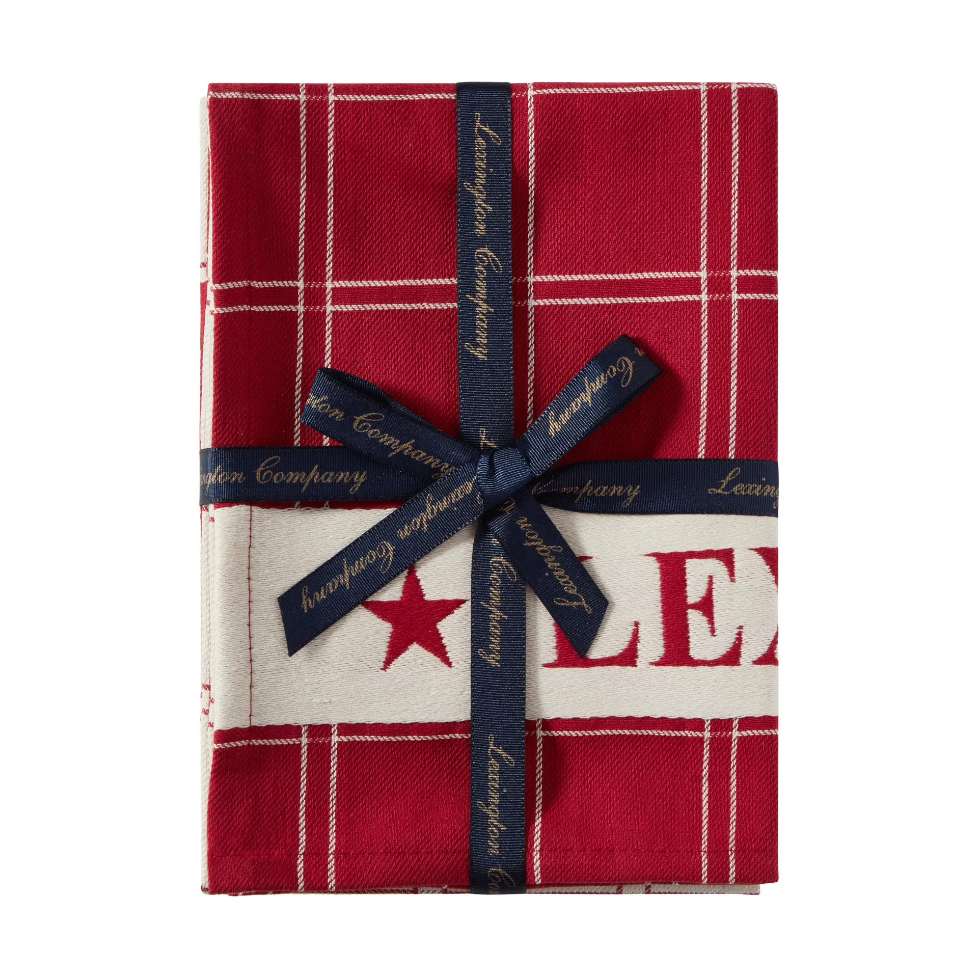 Jacquardgewebtes Baumwolle-Küchentuch 2er-Pack, Rot-Weiß, 50x70 cm Lexington