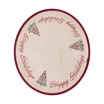 Jute Cotton Christmas Tree Weihnachtsbaum-Teppich Ø 110 cm - Natur-Rot - Lexington