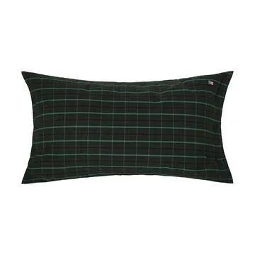 Kariertes Baumwoll-Perkal-Kissenbezug - Grün-Navy, 50x90 cm - Lexington