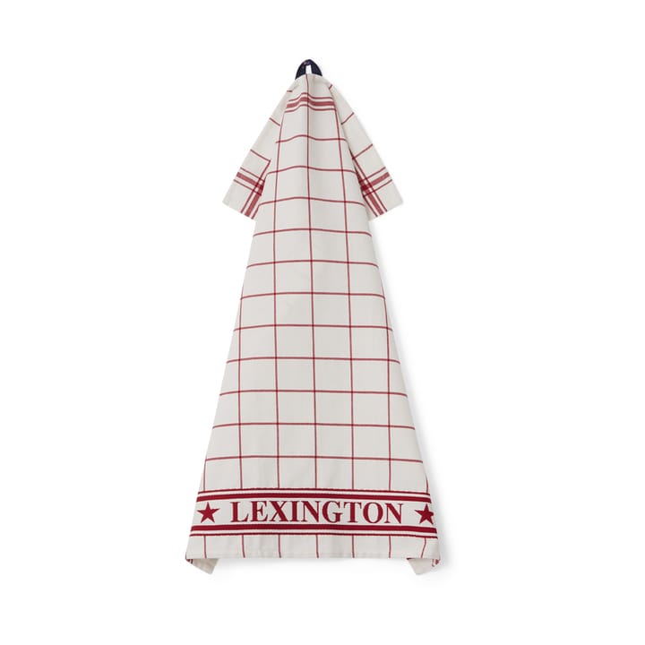 Lexington Checked Küchentuch 50x70 cm, Weiß-rot Lexington