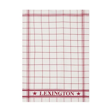 Lexington Checked Küchentuch 50x70 cm - Weiß-rot - Lexington