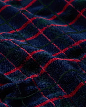 Lexington karierte Handtücher, 4-teilig - Navy-green, 2 Stk. 50x70 cm, 2 Stk. 70x30 cm - Lexington