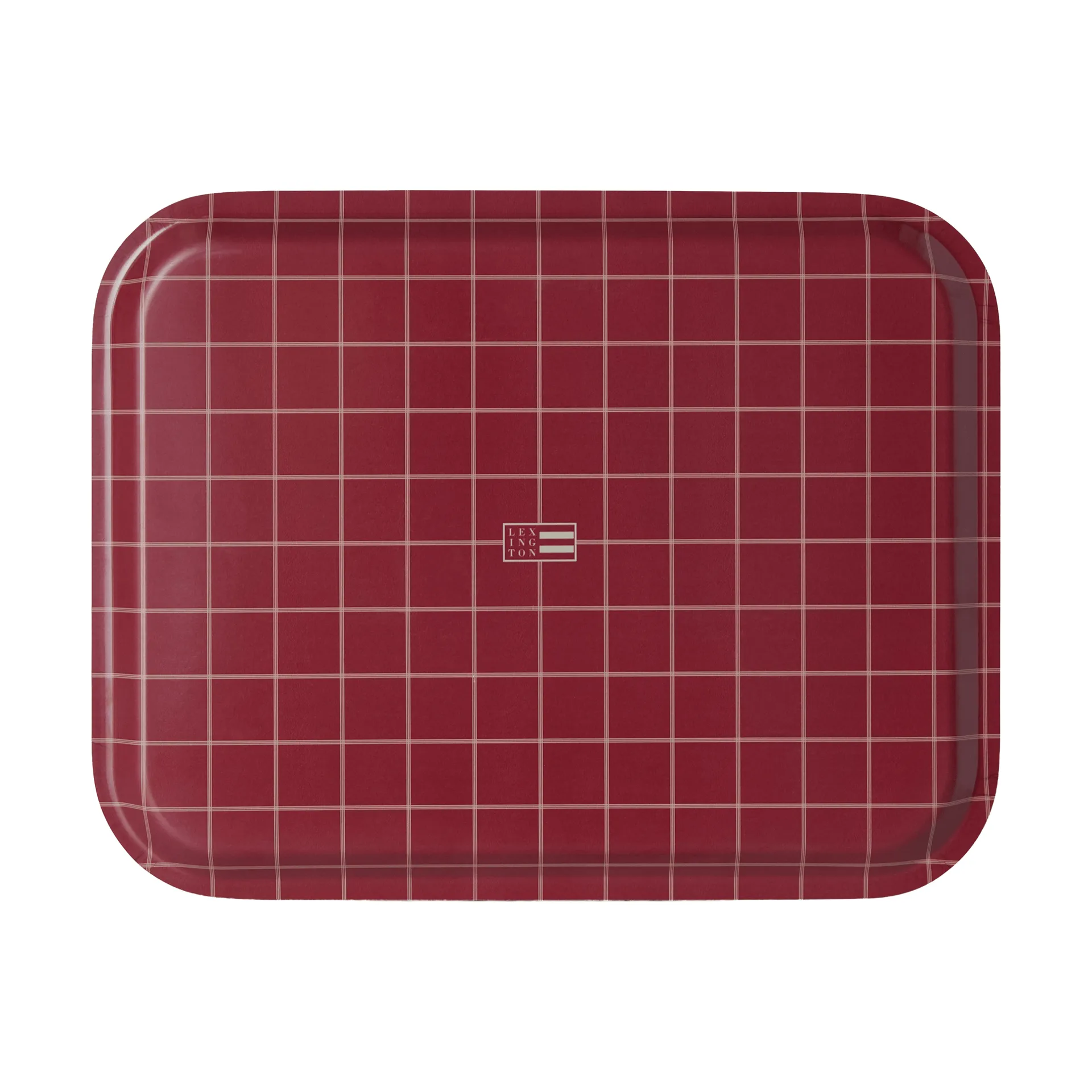 Lexington laminiertes Serviertablett, Rot-hellbeige, 16x28 cm Lexington