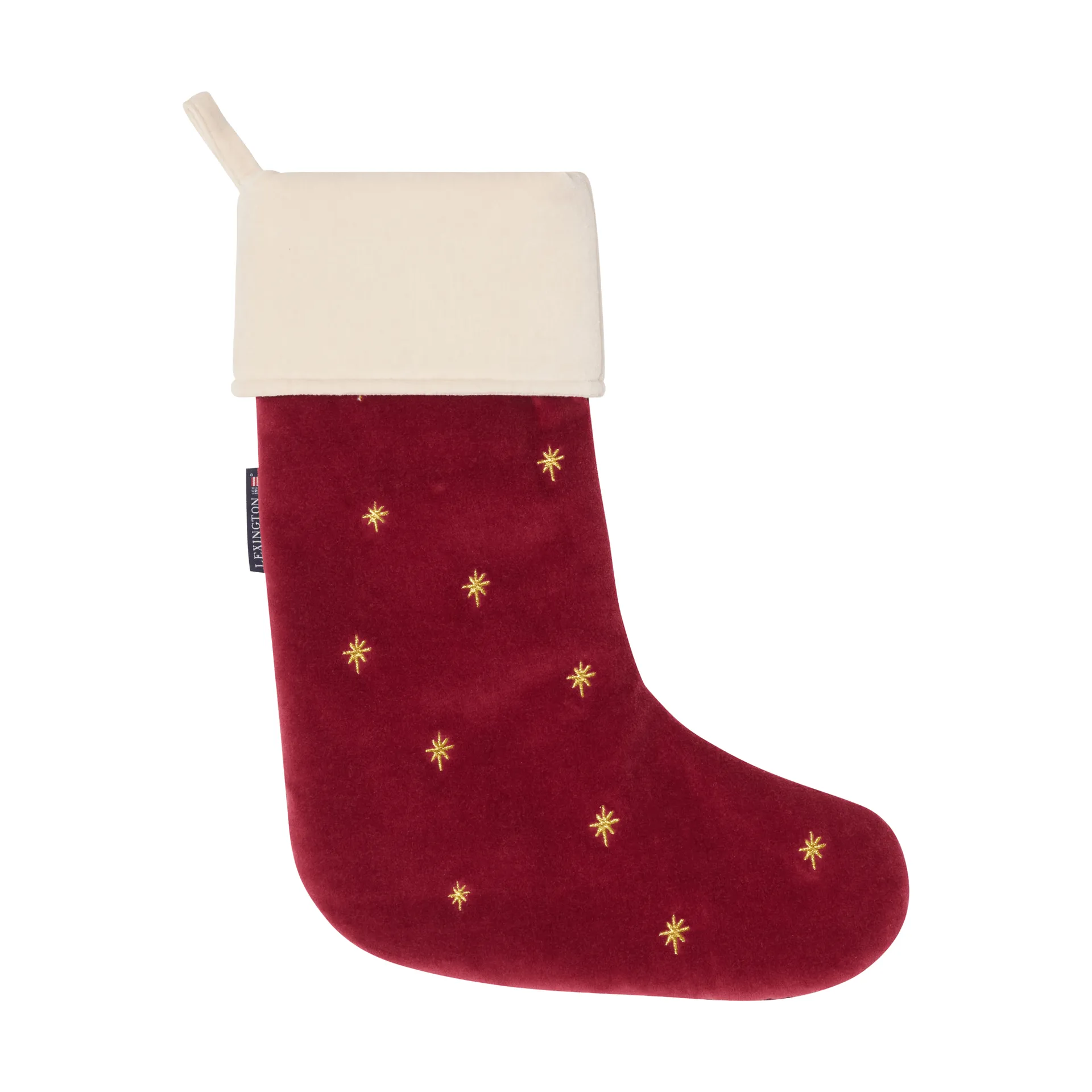 Lexington Samt-Weihnachtsstrumpf, Rot, 45 cm Lexington