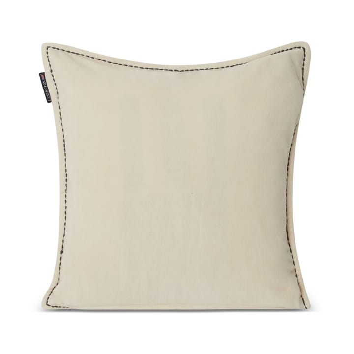Logo Message Velvet Kissenbezug 50 x 50cm, Light beige Lexington