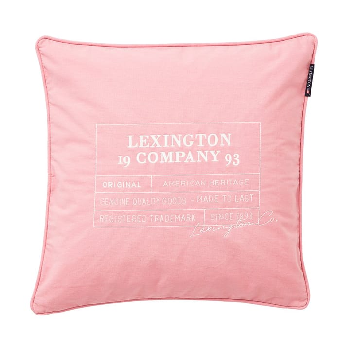 Logo Organic Cotton Canvas Kissenbezug 50x50 cm, Pink Lexington