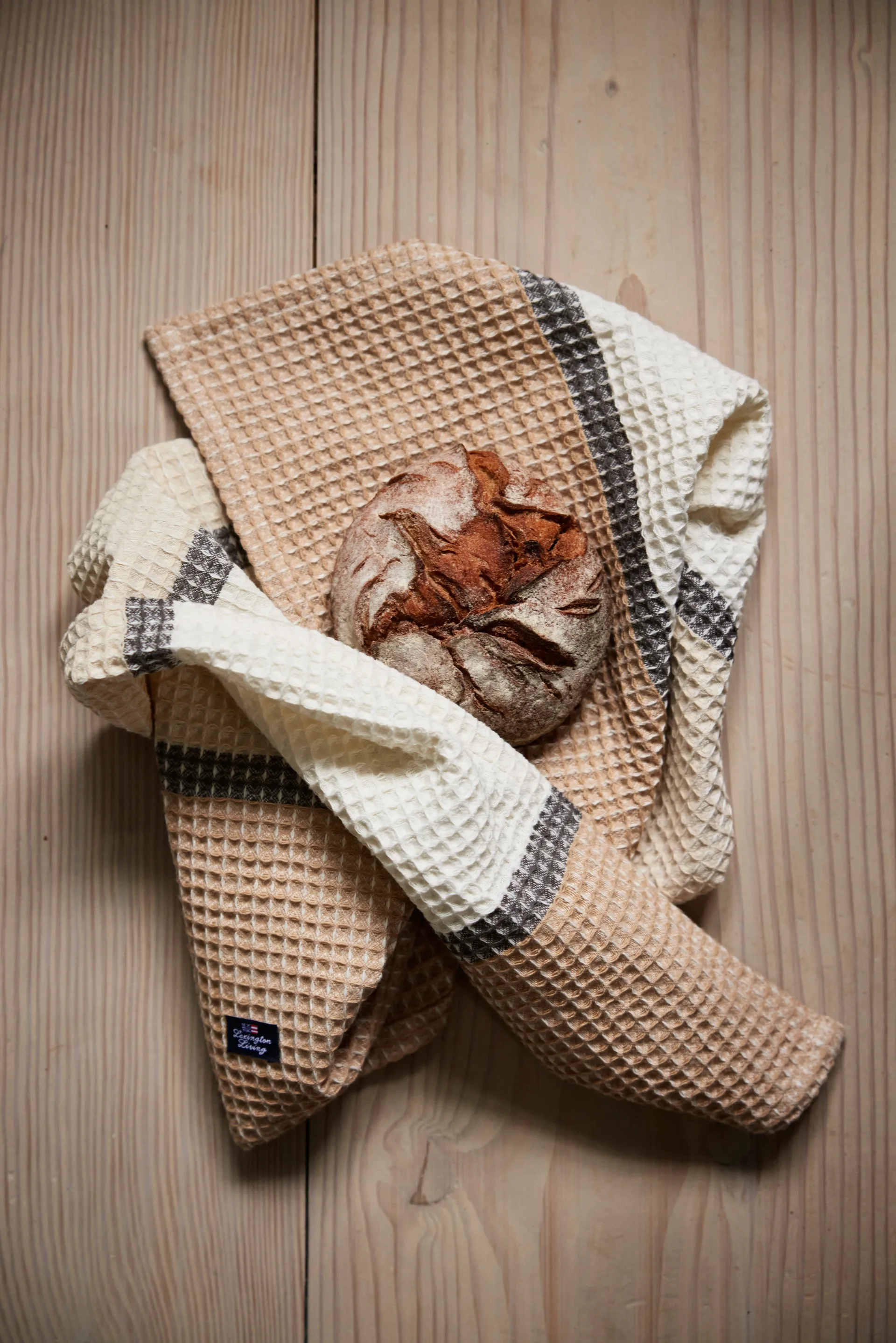 Organic Cotton Waffle Geschirrtuch 50x70 cm, Beige Lexington