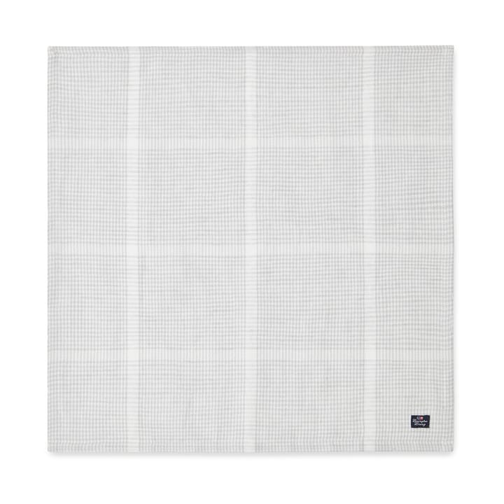 Pepita Check Cotton Linen Stoffserviette 50 x 50cm, White-light gray Lexington