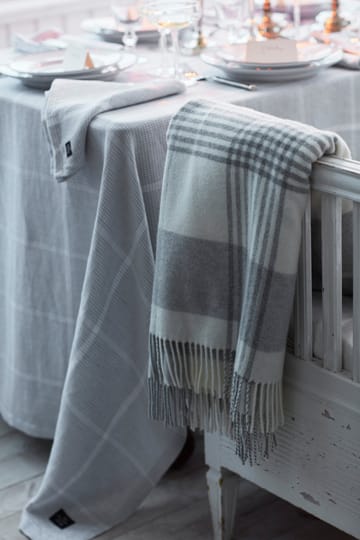 Pepita Check Cotton Linen Stoffserviette 50 x 50cm - White-light gray - Lexington