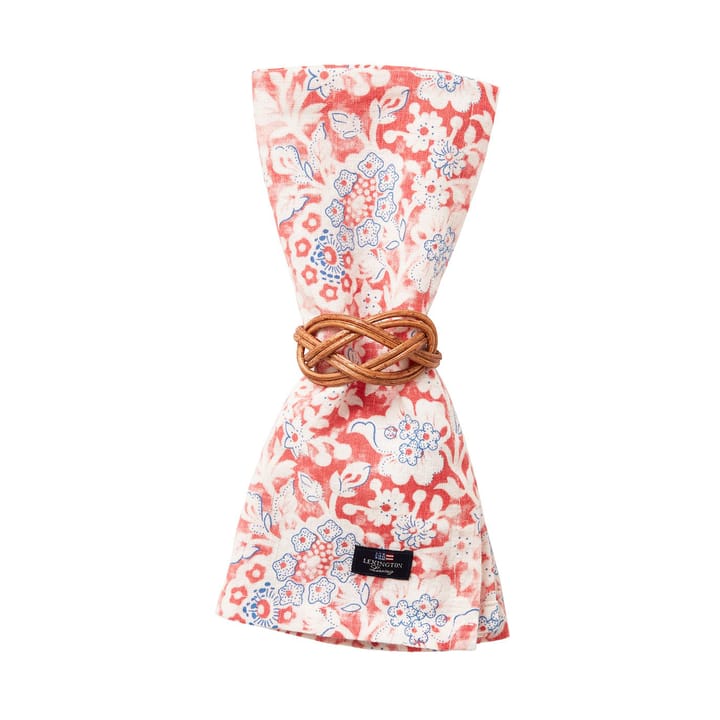 Printed Flowers Recycled Cotton Stoffserviette 50x50 cm, Coral Lexington