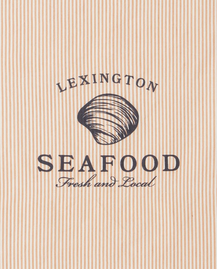 Seafood Striped & Printed Geschirrtuch 50 x 70cm, Beige-weiß Lexington