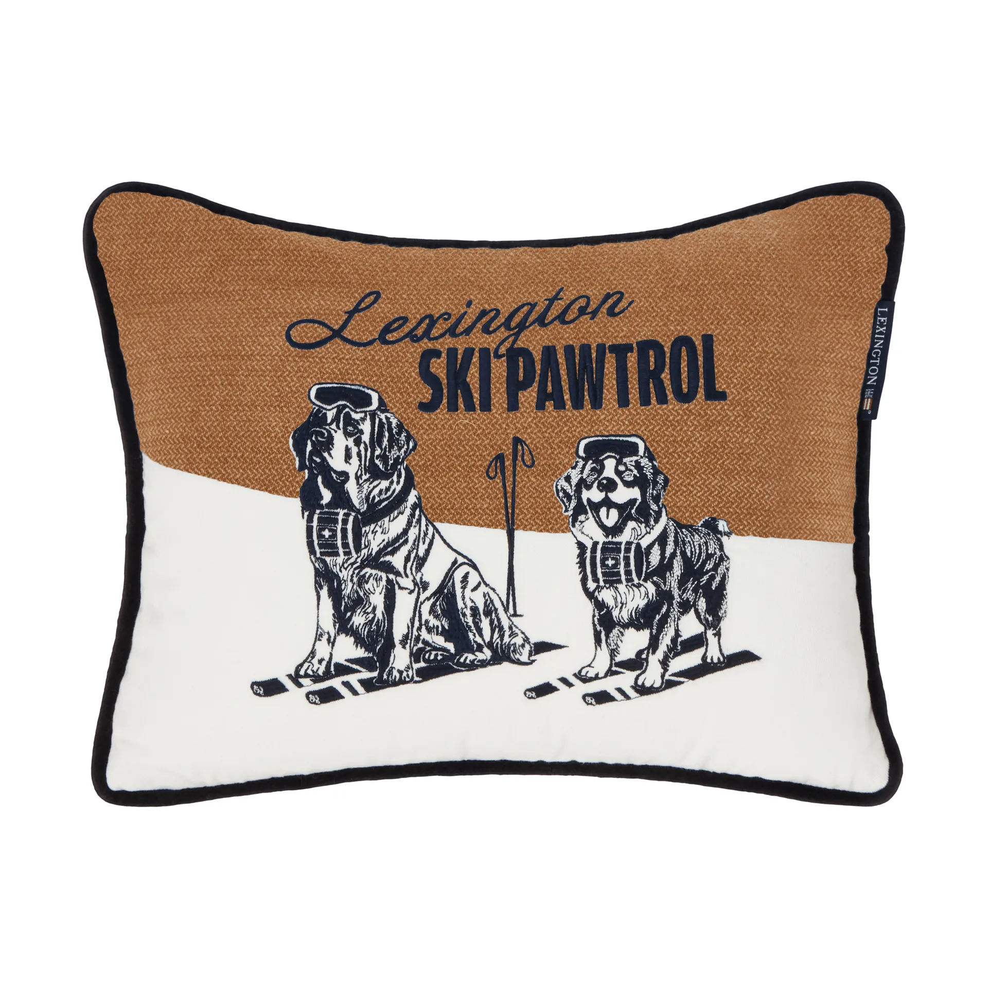 Skipawtrol Dekokissen, Beige-Weiß-Navy, 40x30 cm Lexington