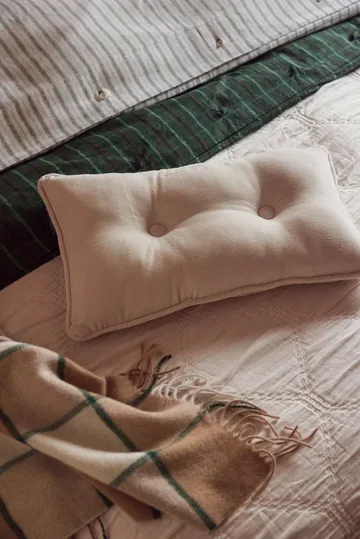 Stripe Baumwollflanell Bettwäsche-Set - Weiß-Grün-Beige, 2 Stk. 50x60 cm/1 Stk. 220x220 cm - Lexington
