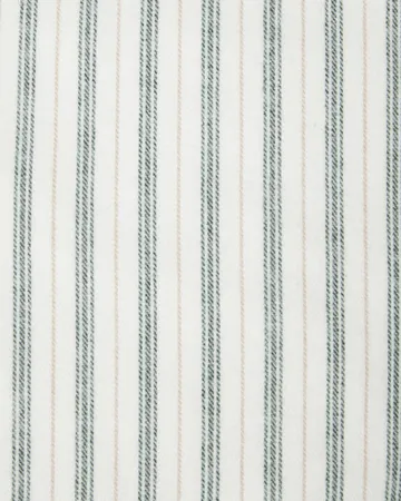 Stripe Baumwollflanell Kissenbezug - Weiß-Grün-Beige, 50x60 cm - Lexington