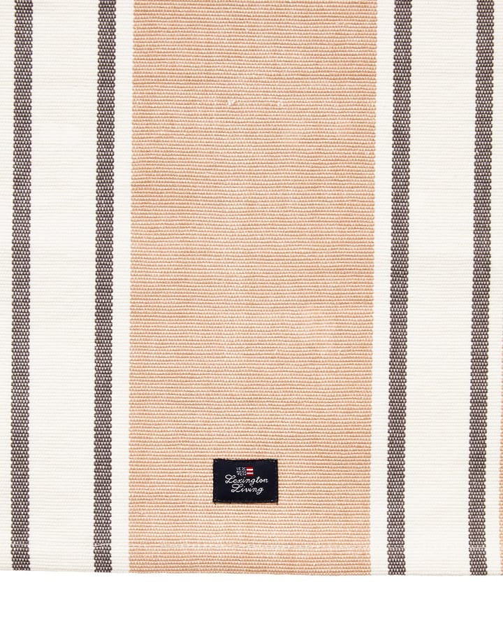 Striped Organic Cotton Läufer 50x250 cm, White-beige Lexington