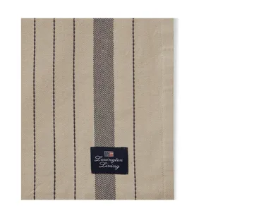 Striped Organic Cotton Tischdecke 150 x 250cm - Beige-dark gray - Lexington