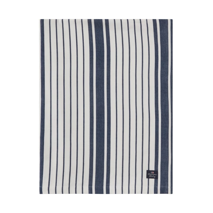 Striped Organic Cotton Tischdecke 150x350cm, Navy Lexington