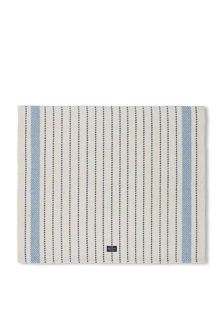 Striped Tablett 50x40 cm, Naturweiß-blau Lexington