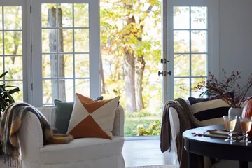 Structured Wool Cotton mix Kissenbezug 50x50cm - Green - Lexington