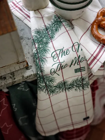 The Merrier Küchentuch 50x70 cm - Weiß-Rot-Grün - Lexington