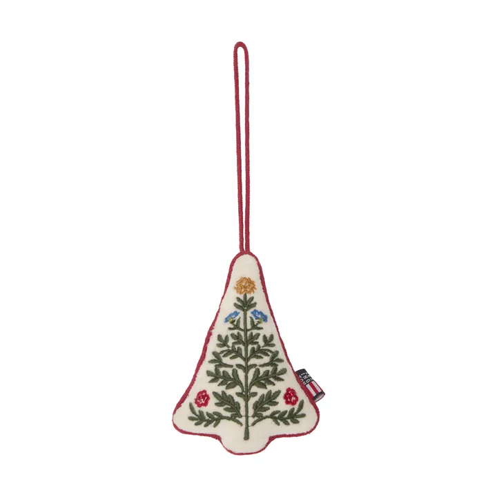 Tree Anhänger aus biologischer Samtbaumwolle für Weihnachten - Multi, 9x13x3 cm - Lexington