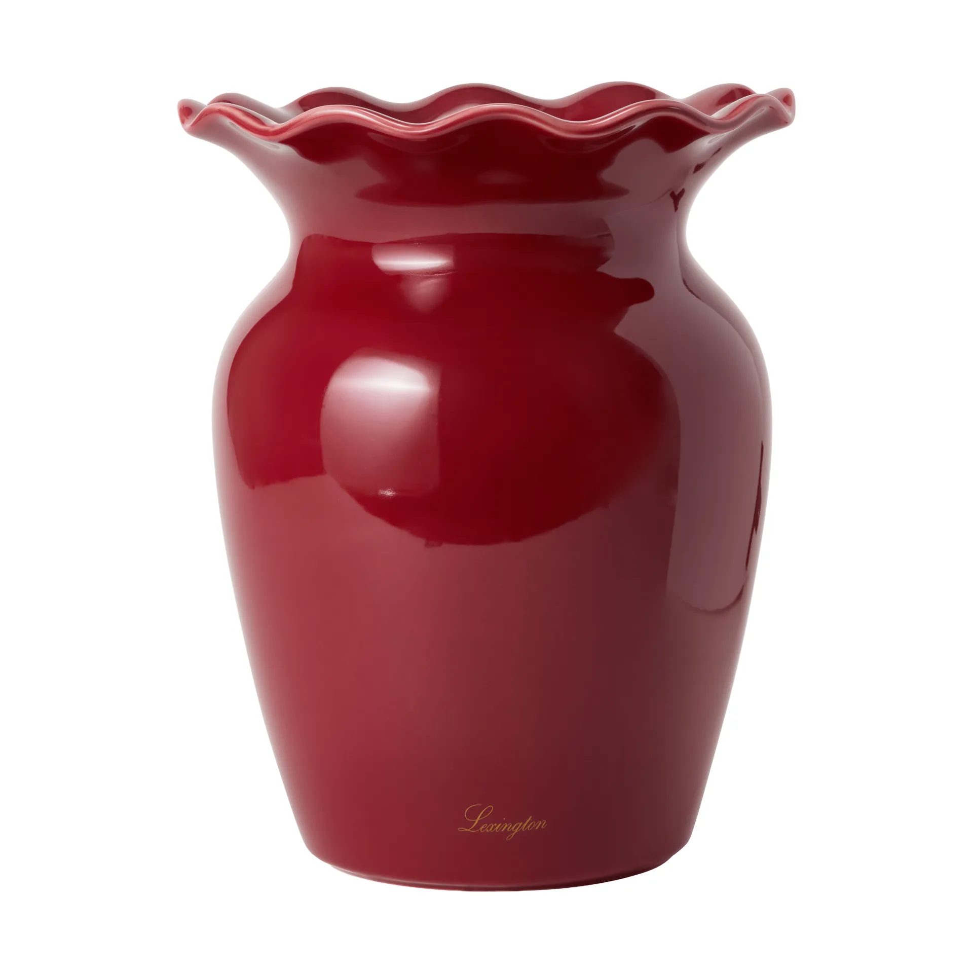 Wavy Vase, Rot, 25 cm Lexington
