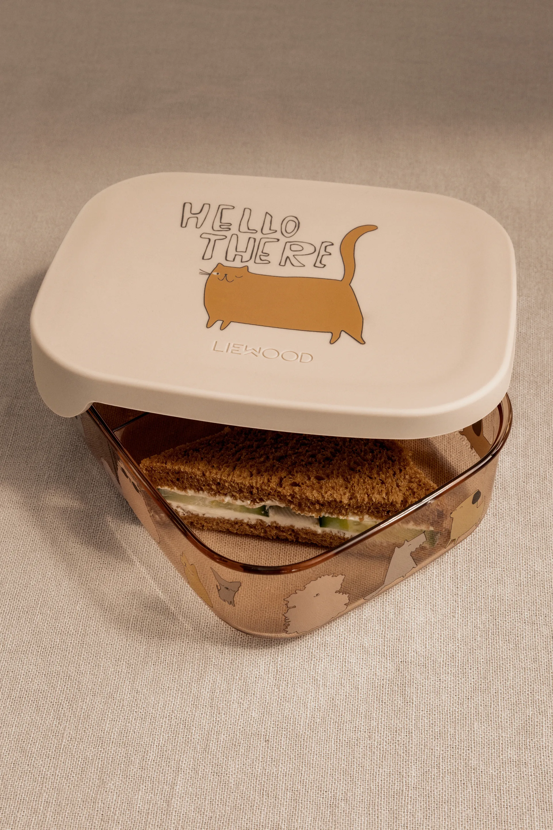 Arthur Brotdose 13,5x17 cm, Cats and Dogs-Sandy Liewood